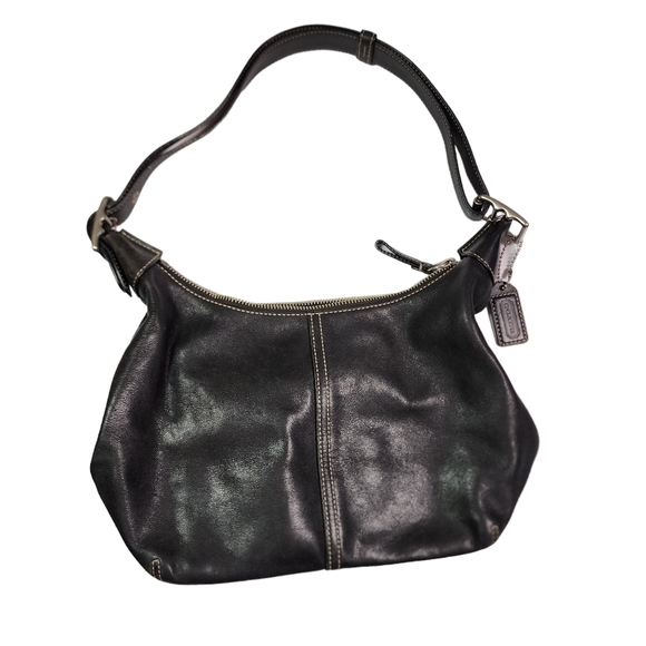 Coach Black Leather Hobo Bag - Picture 1 of 10
